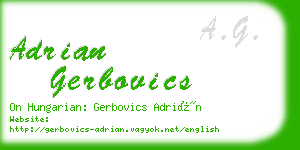 adrian gerbovics business card